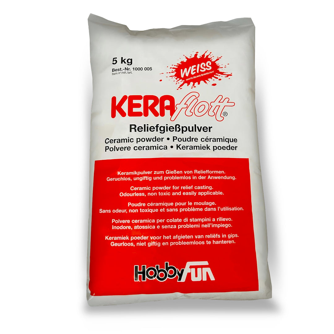 KERAflott Reliefgießpulver 5kg, weiß