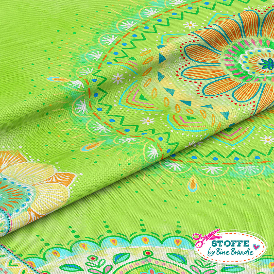 Mandalas grün – Stoff