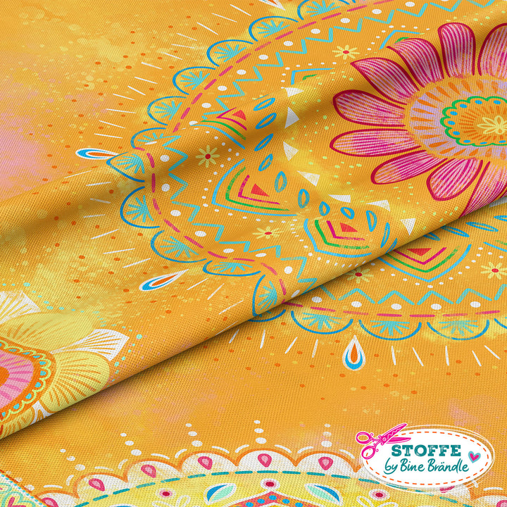 Mandalas orange – Stoff