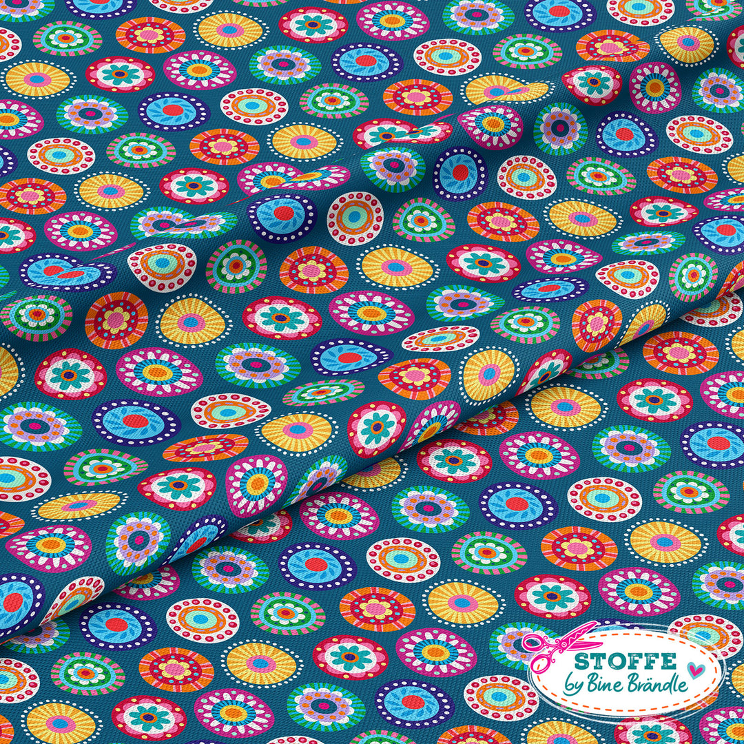 Milleflori Petrol – Stoff