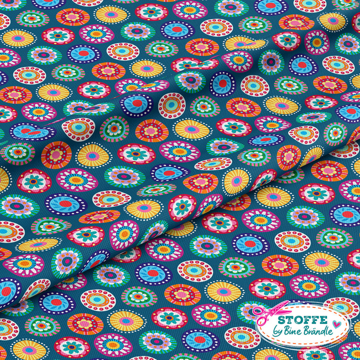 Milleflori Petrol – Stoff