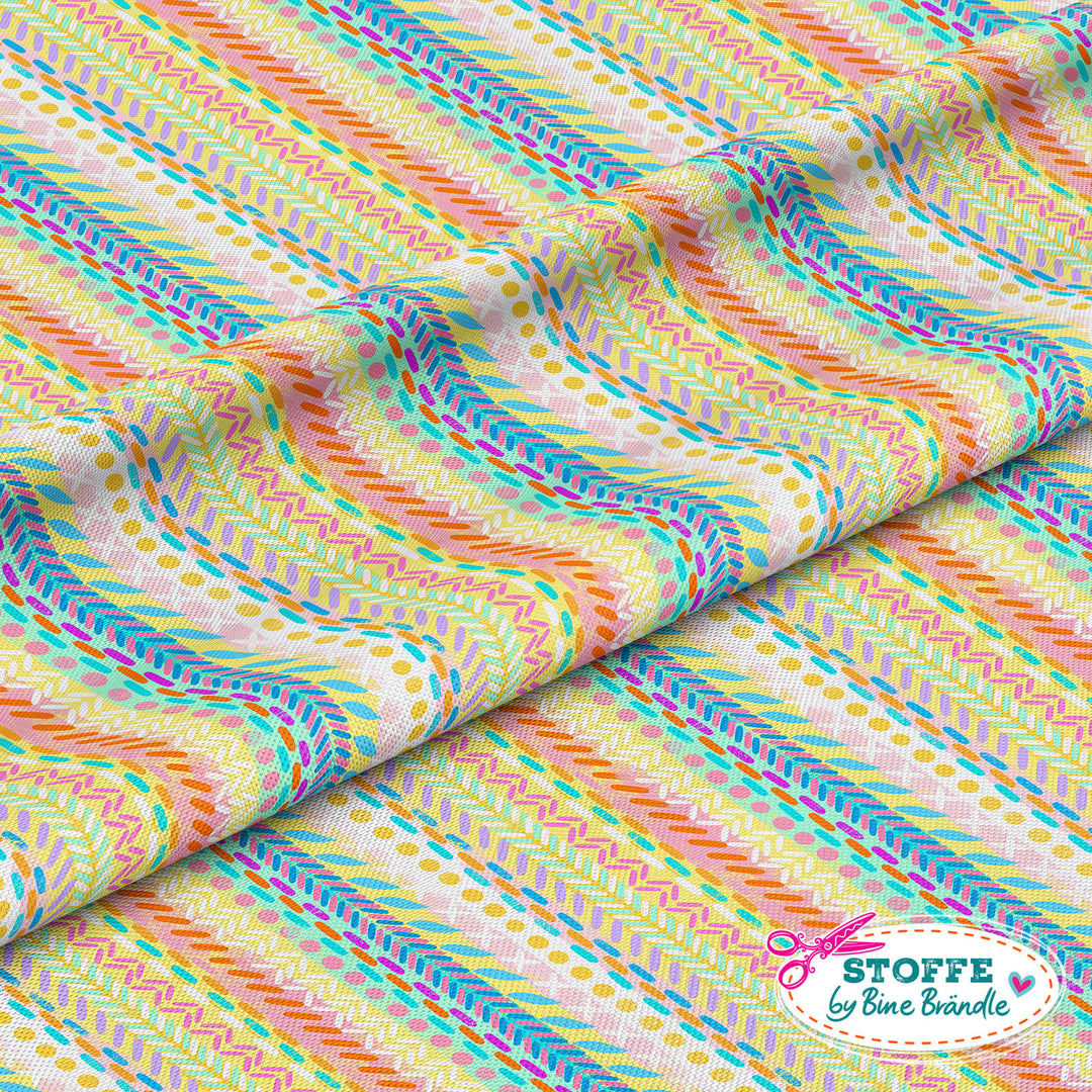 Patchwork Nähte gelb – Stoff