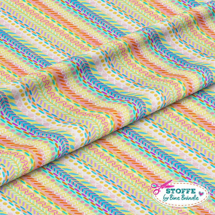 Patchwork Nähte gelb – Stoff