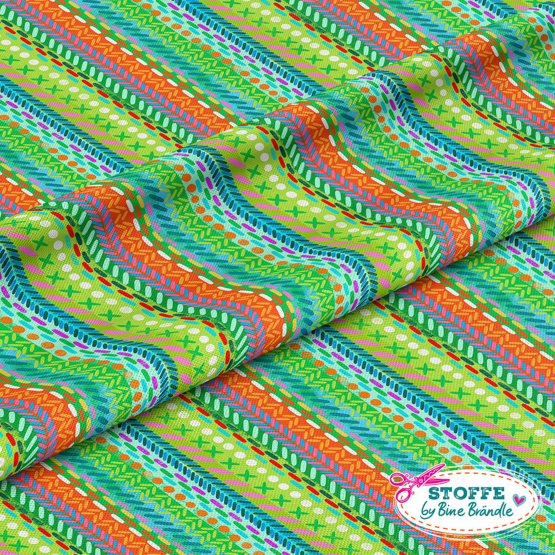 Patchwork Nähte grün – Stoff