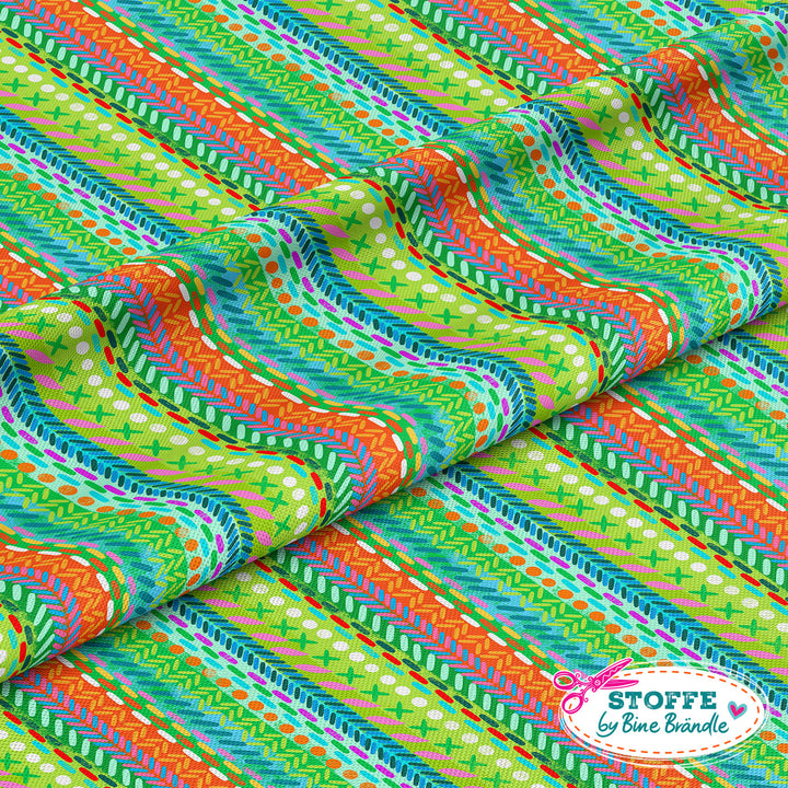 Patchwork Nähte grün – Stoff