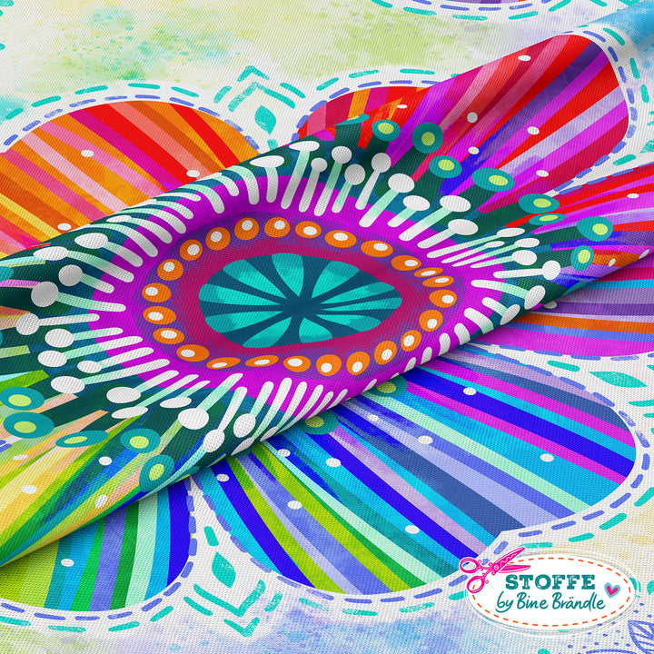 Regenbogenblume - Stoff
