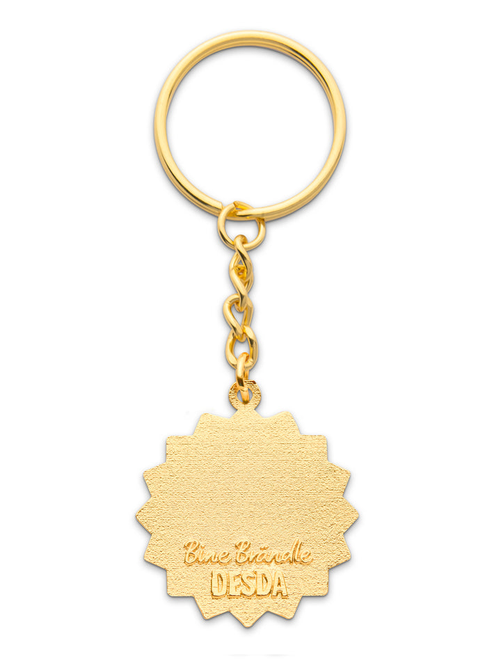 Schlüsselanhänger türkise Blume