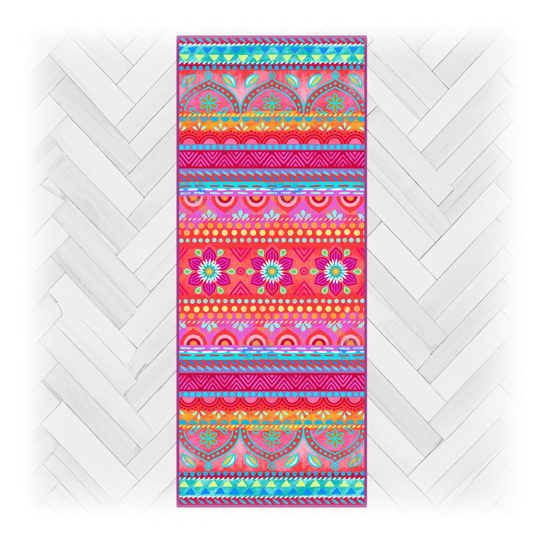 Teppich - Boho LÄUFER Pink Orange