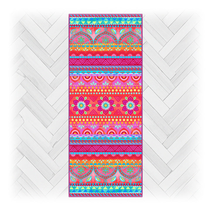 Teppich - Boho LÄUFER Pink Orange