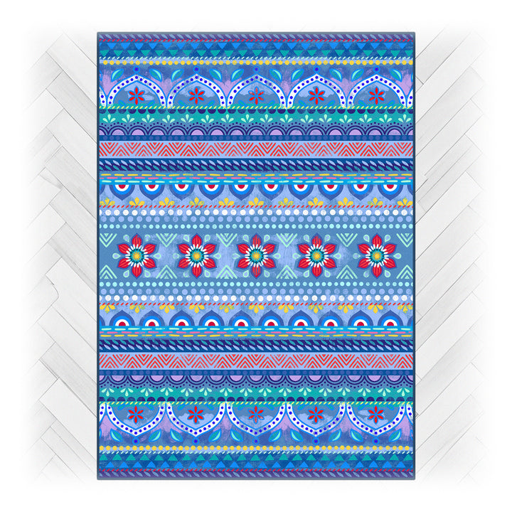 Teppich - Boho Blau