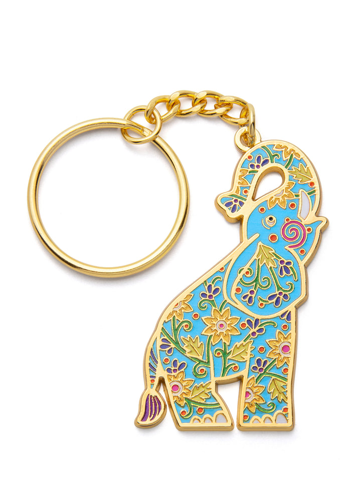 Schlüsselanhänger Elefant hellblau