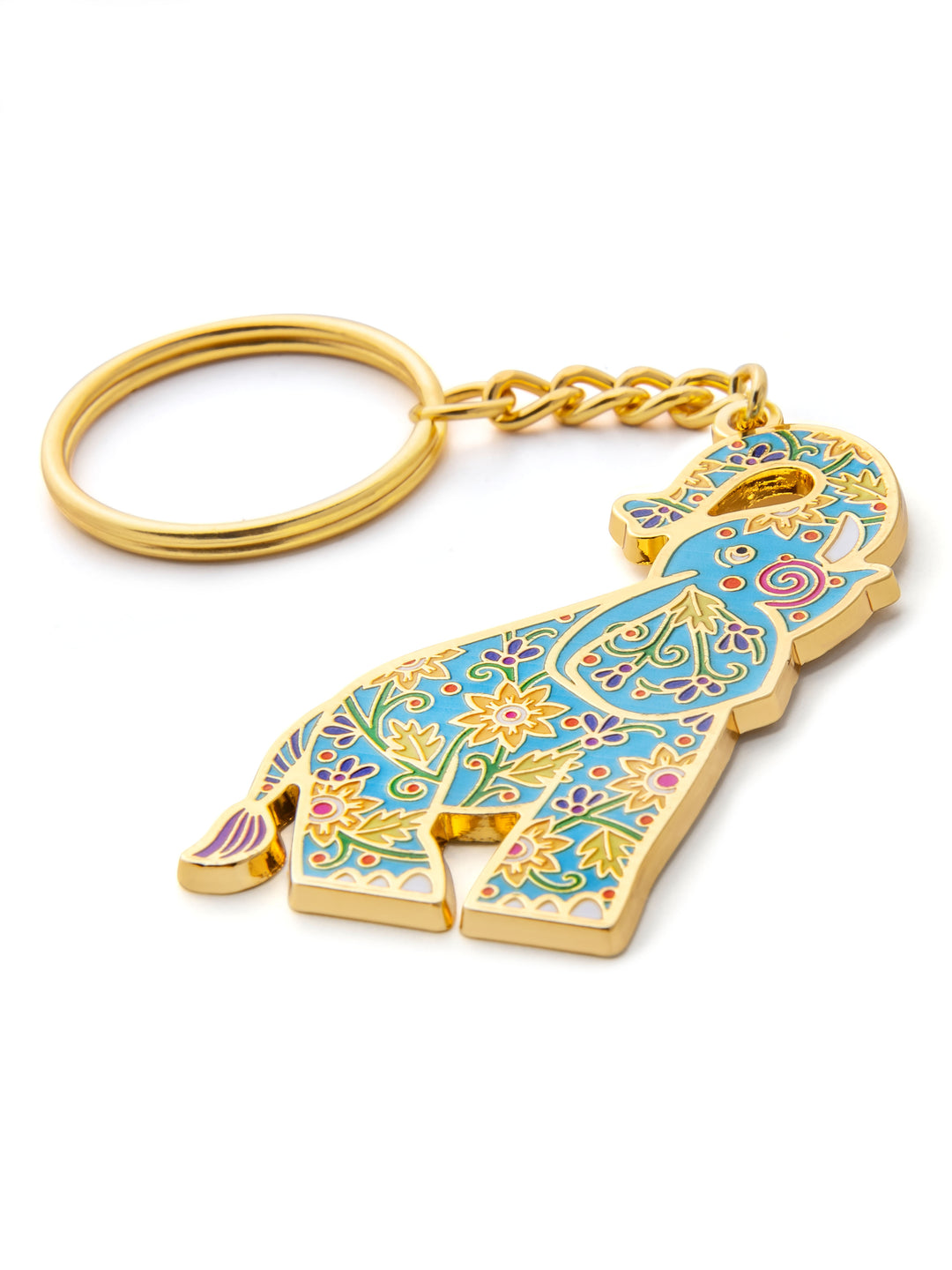 Schlüsselanhänger Elefant hellblau