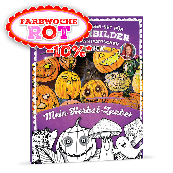 AUSMAL-VORLAGEN-SET FÜR FENSTERBILDER MIT DEM FANTASTISCHEN ÖL-TRICK Mein Herbst Zauber