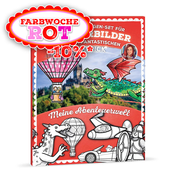 AUSMAL-VORLAGEN-SET FÜR FENSTERBILDER MIT DEM FANTASTISCHEN ÖL-TRICK Meine Abenteurwelt