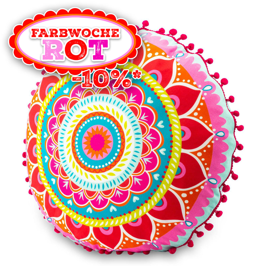 Dekokissen - Mandala Pink - 50 cm