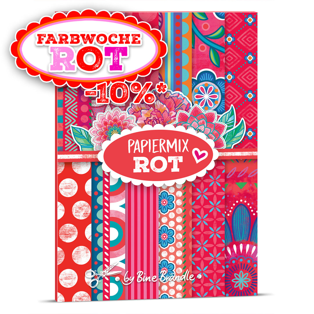 Bastel PAPIER - PAPIERMIX ROT