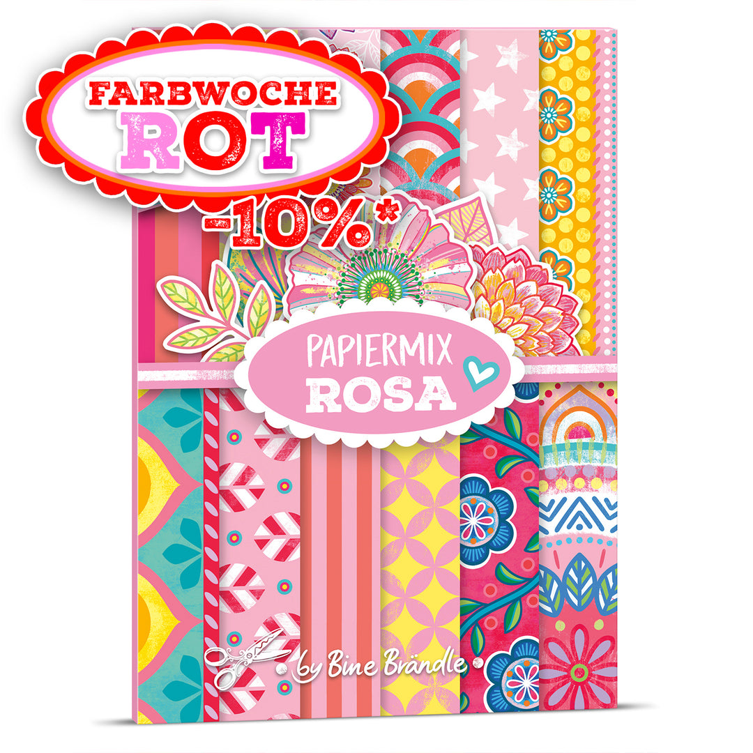 Bastel PAPIER - PAPIERMIX ROSA