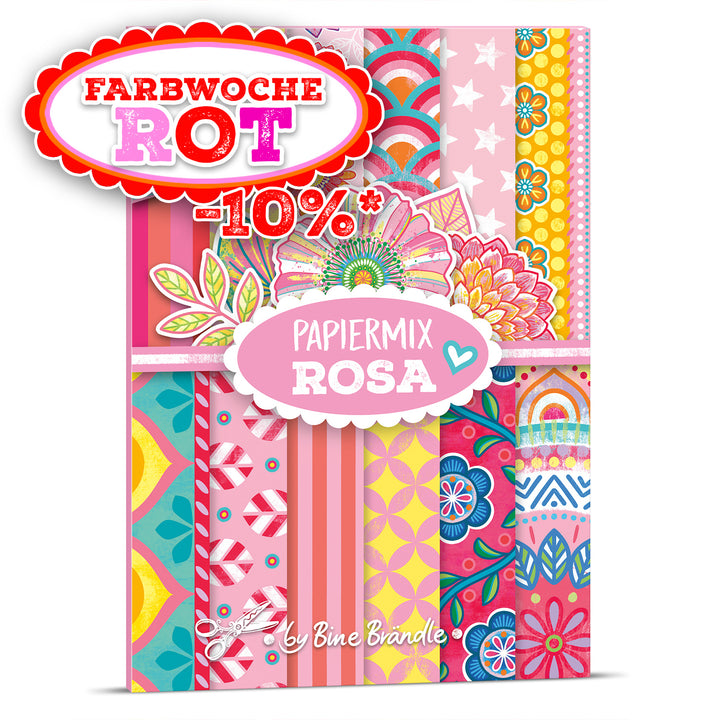 Bastel PAPIER - PAPIERMIX ROSA