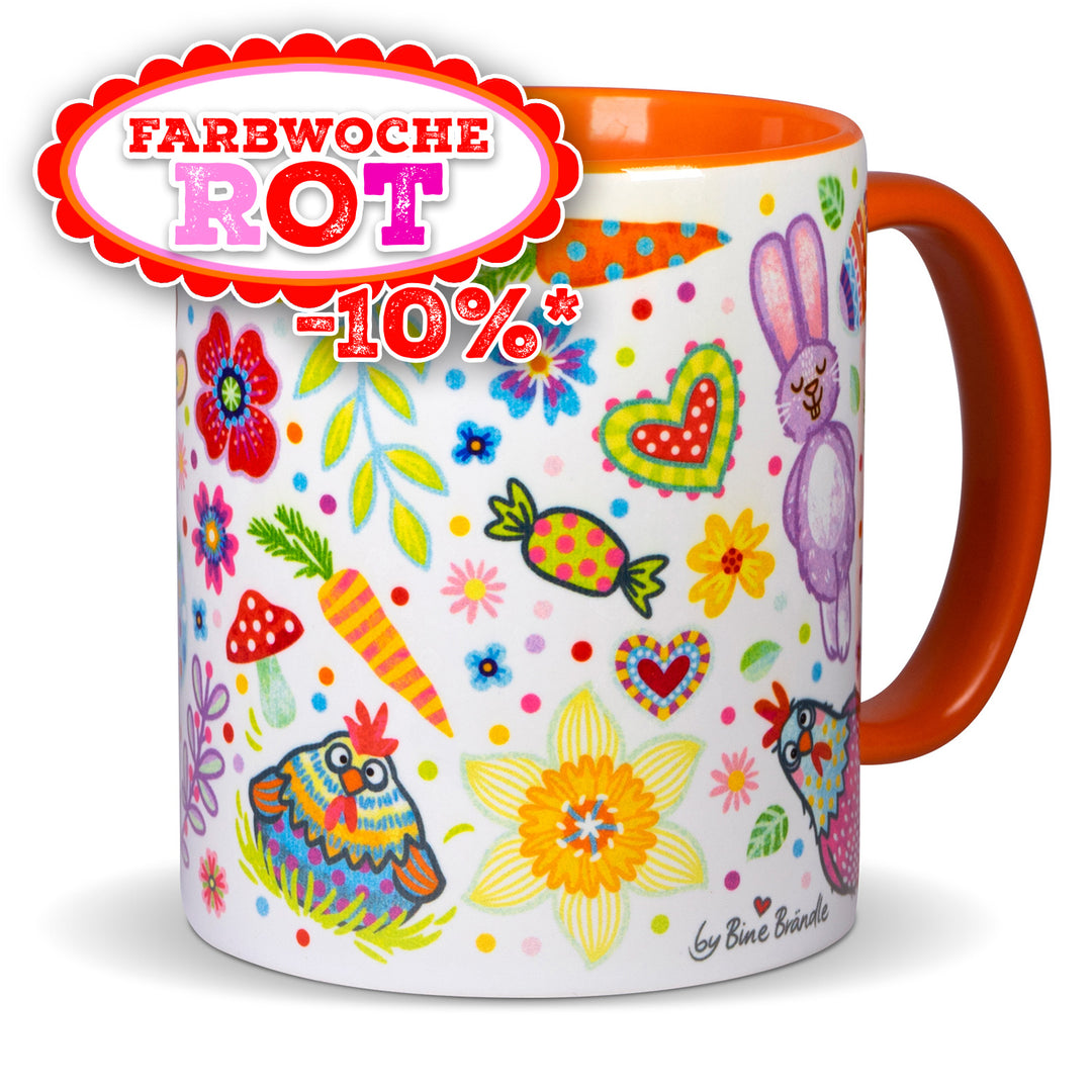 Osterkonfetti-Orange - Tasse