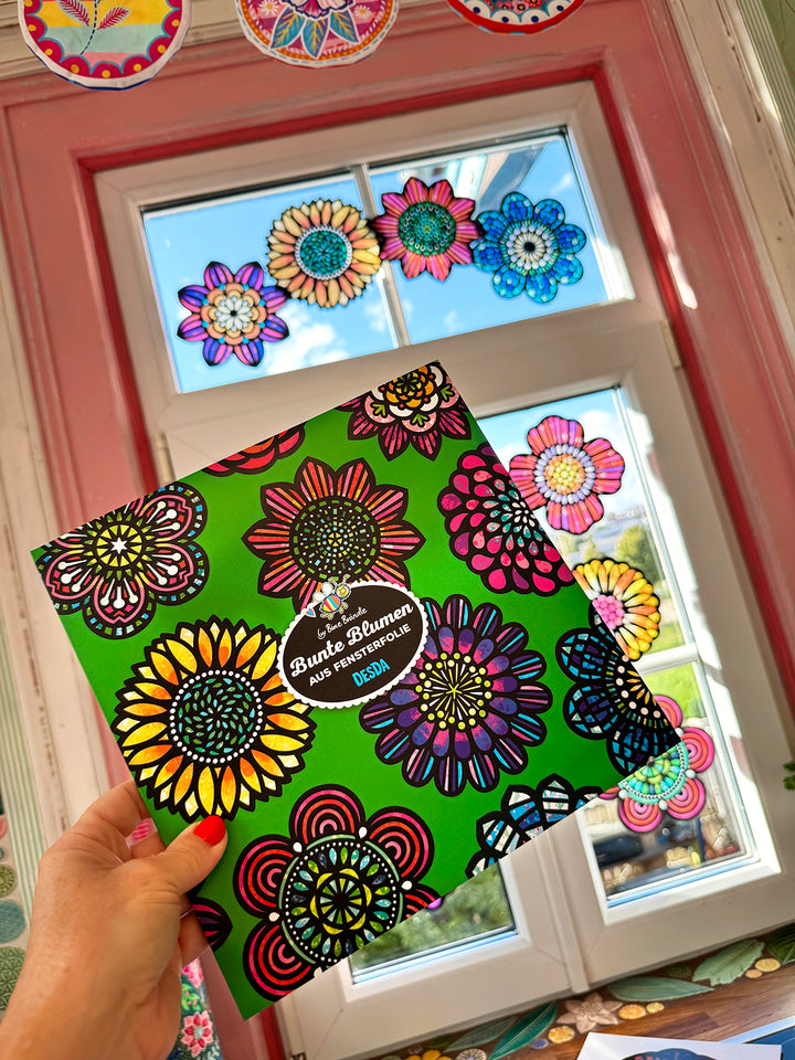 3er Bündel - Fensterfolie Stern + Blumen + Schmetterlinge