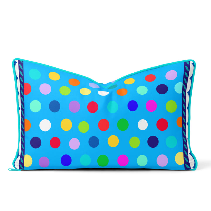 Lieblingskissen – Konfetti blau 60 cm x 30 cm
