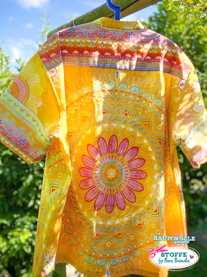 B-Ware Mandalas orange – Stoff