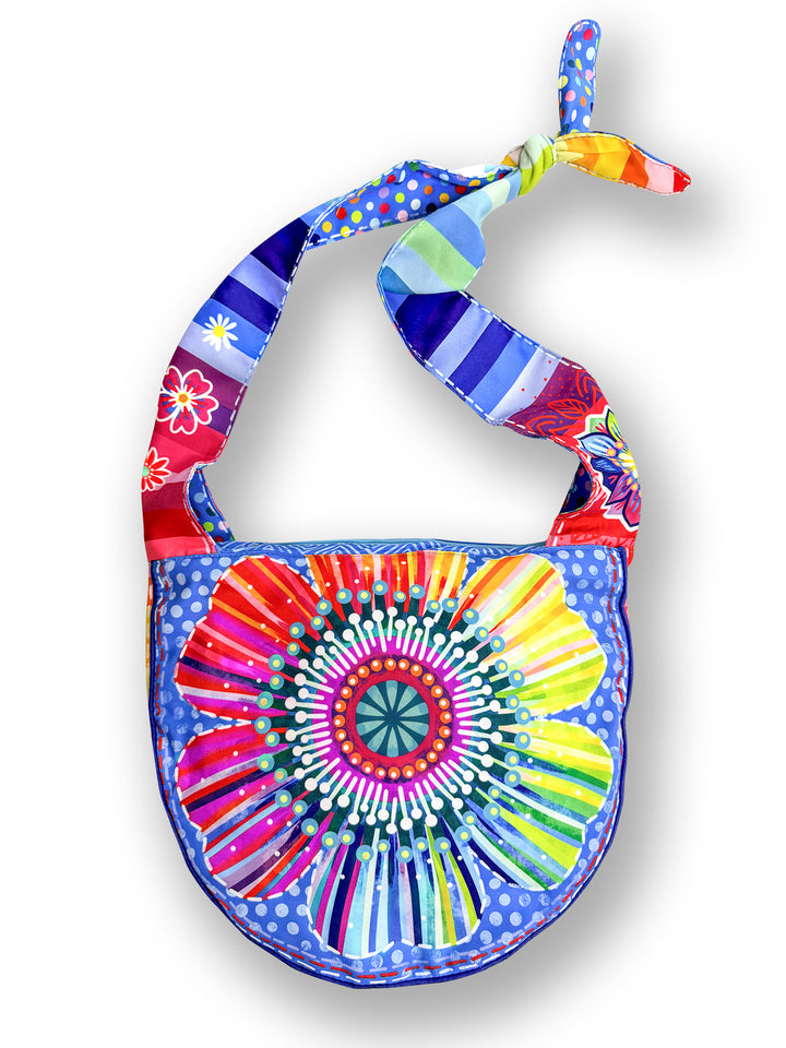 Lieblingstasche Regenbogenblume hellblau