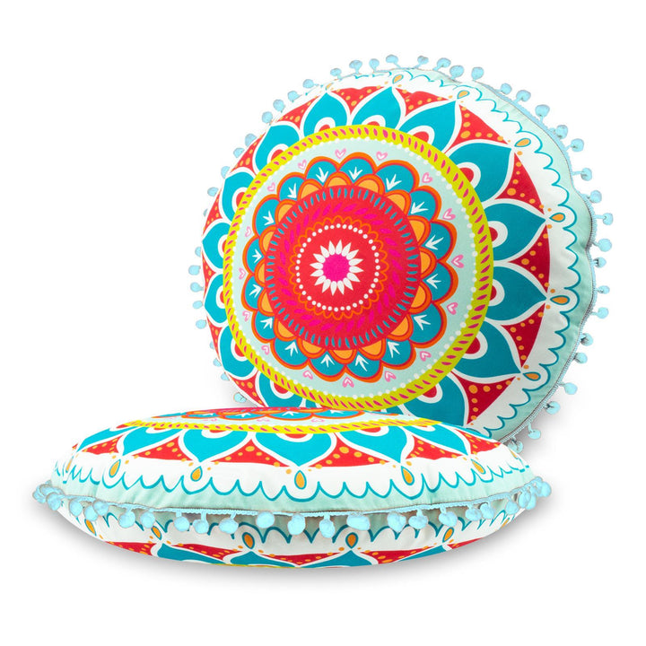 Dekokissen - Mandala Türkis - 35 cm