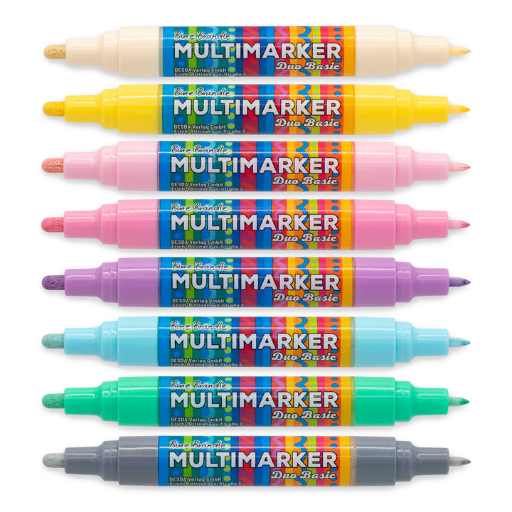 Multimarker Duo Basic Pastellset 8 Stück