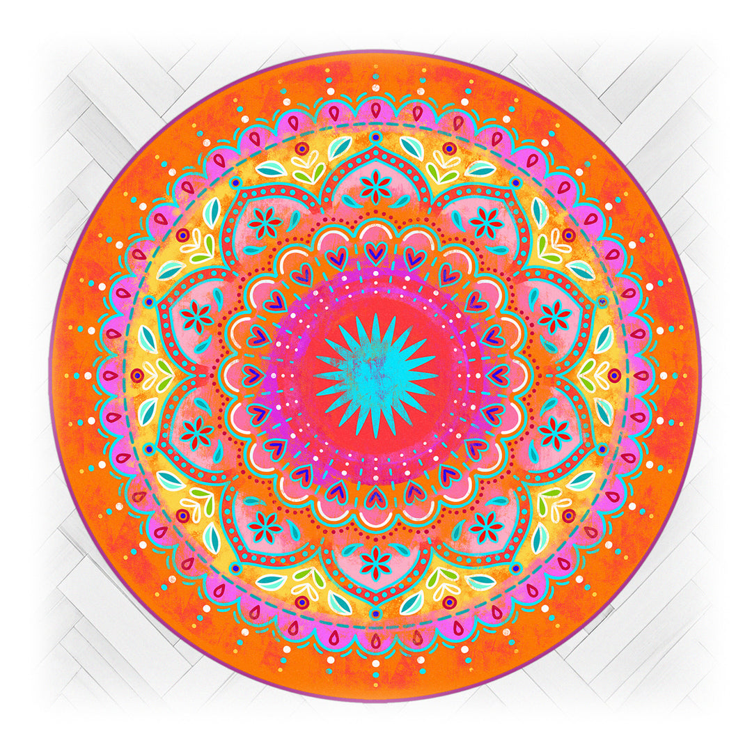 Teppich - Mandala Pink Orange