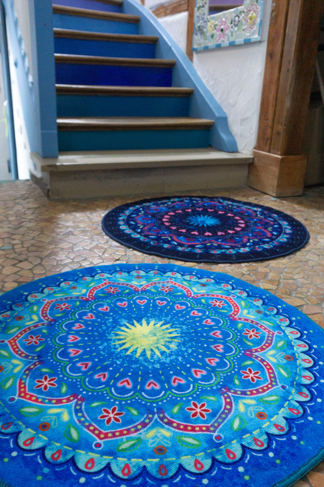 Teppich - Mandala Blau