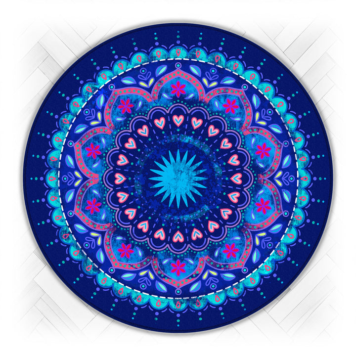 Teppich - Mandala Mitternachtsblau