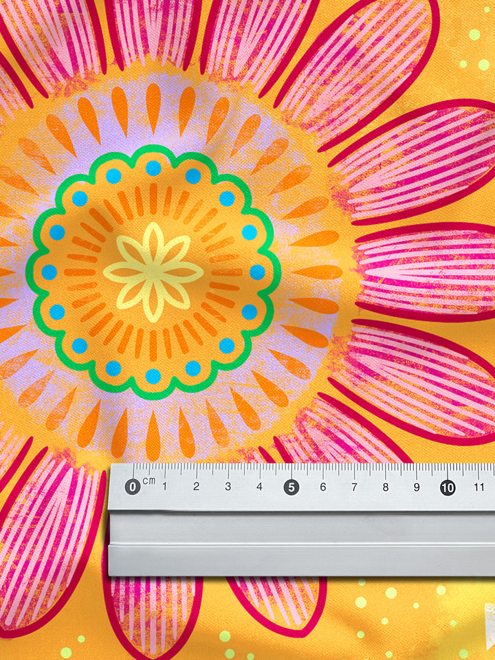 Mandalas orange – Stoff