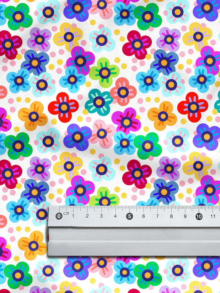 Miniblümchen bunt - Stoff