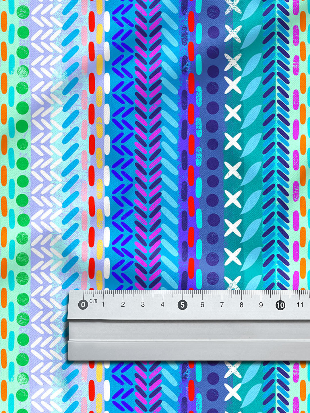 Patchwork Nähte blau - Stoff