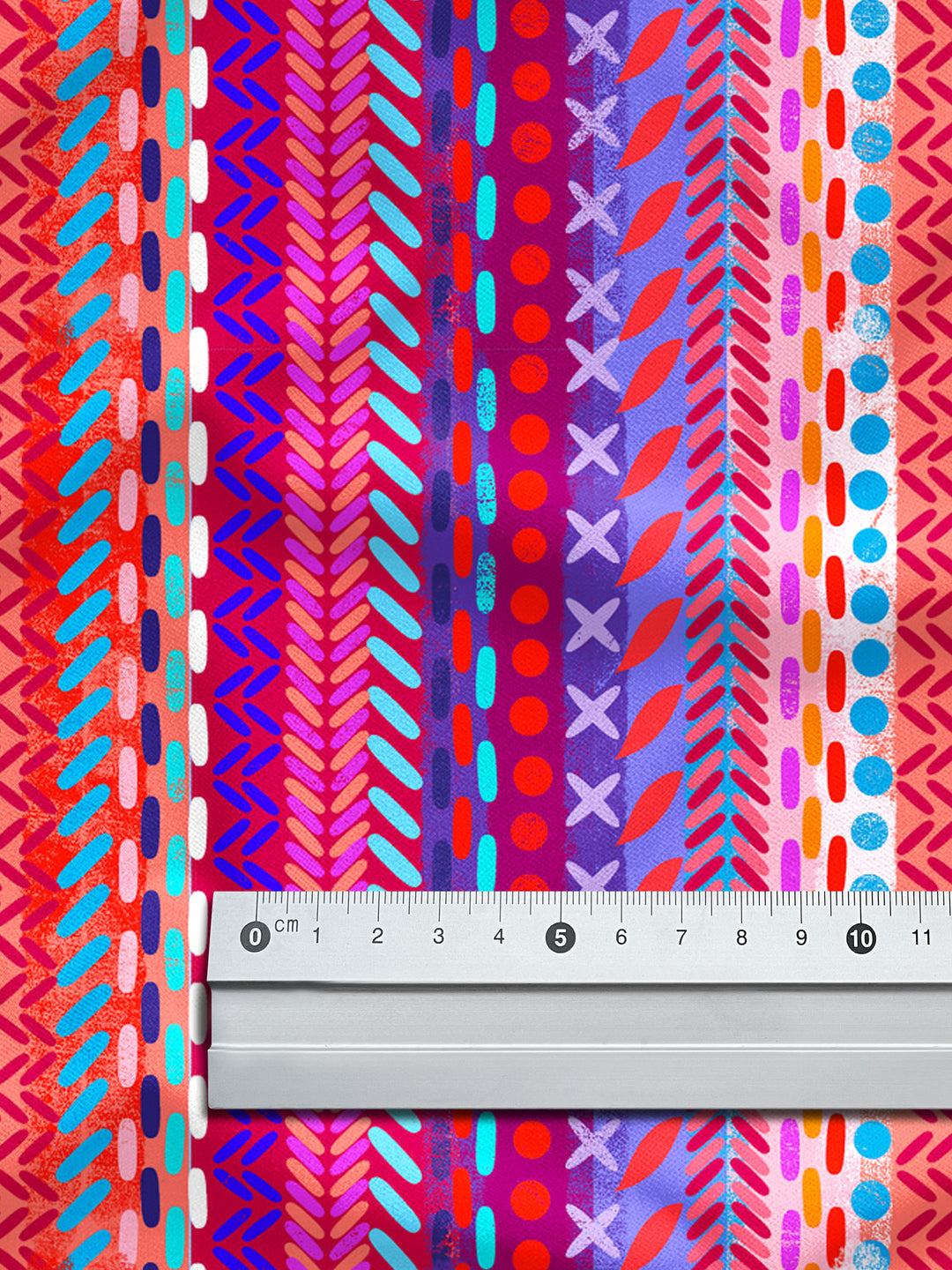 Patchwork Nähte rot - Stoff