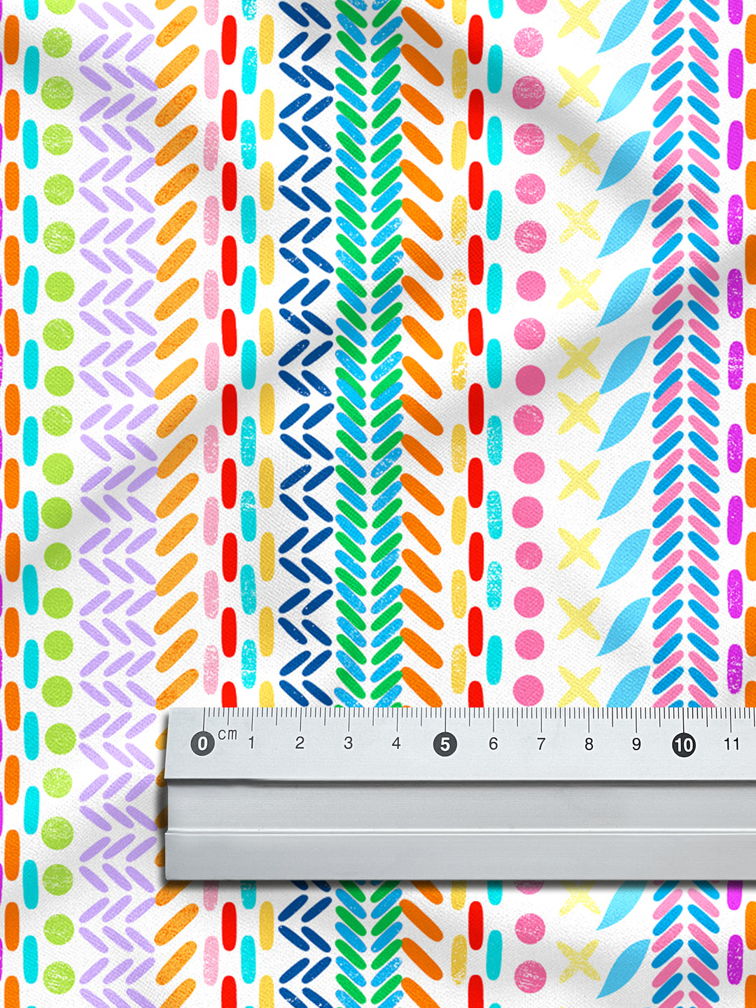 Patchwork Nähte weiß-bunt – Stoff