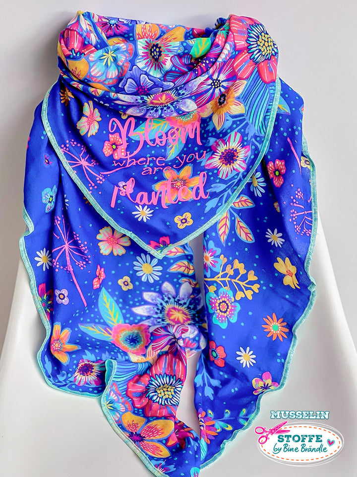 Blumenmeer Dunkelblau – Stoff