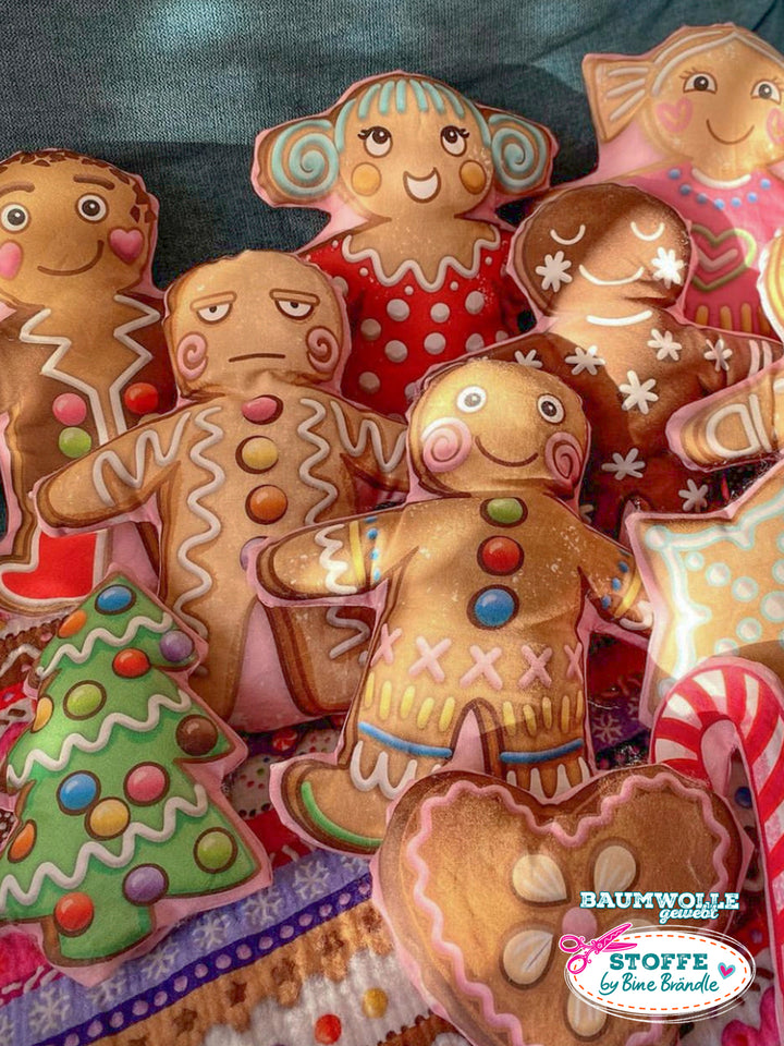 Lebkuchenmännchen groß weiß - Stoff Klassiker