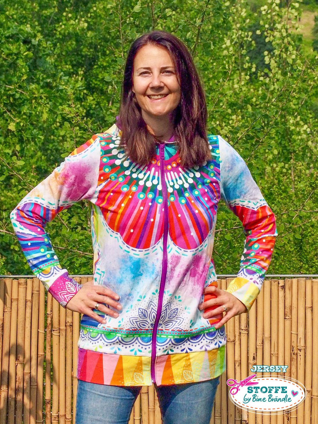 Regenbogenblume - Stoff