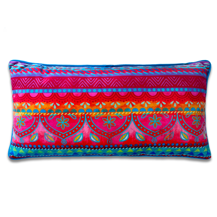 Dekokissen - Boho Pink Orange - 60 x 30 cm