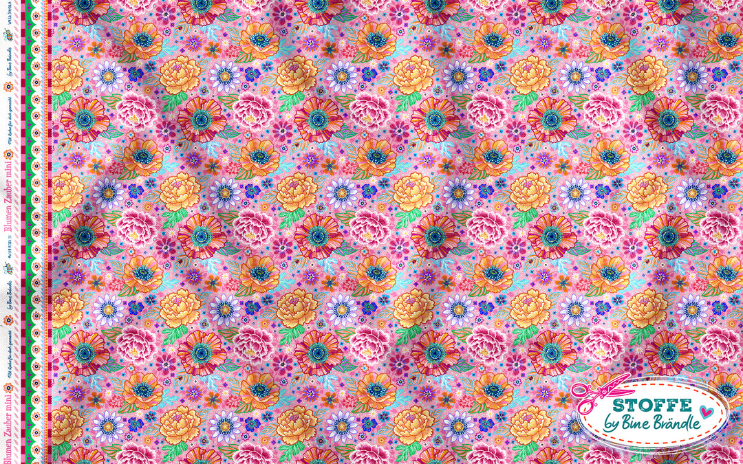 Blumenzauber MINI rosa – Stoff