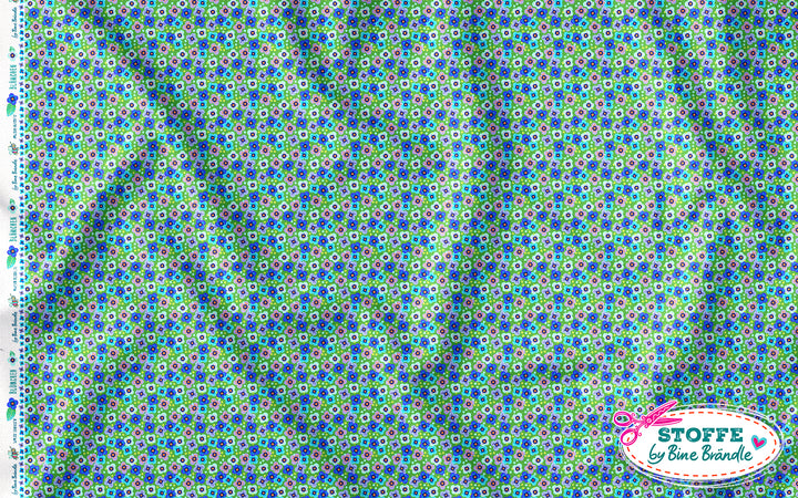 Miniblümchen grün – Stoff