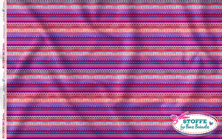Patchwork Nähte rot - Stoff