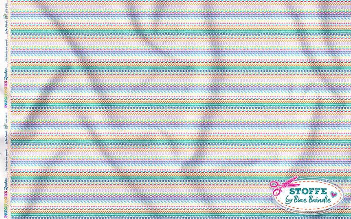 Patchwork Nähte weiß-bunt – Stoff
