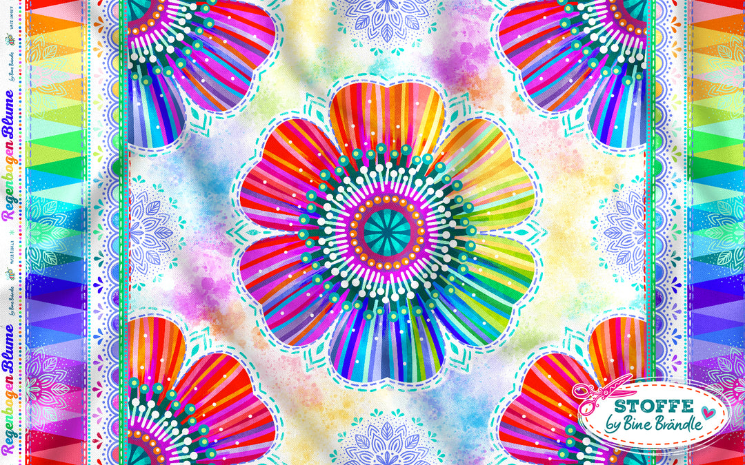 Regenbogenblume - Stoff