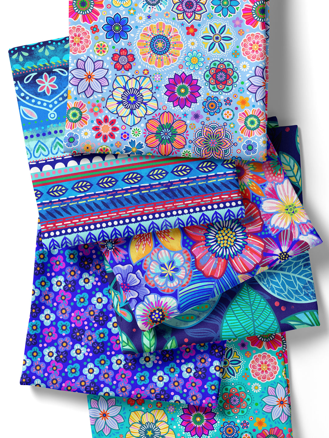 Blumenmeer Dunkelblau – Stoff