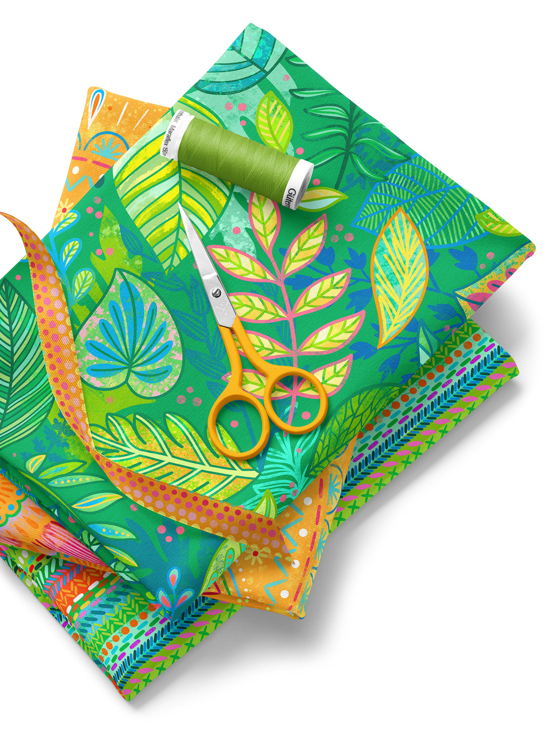 Patchwork Nähte grün – Stoff