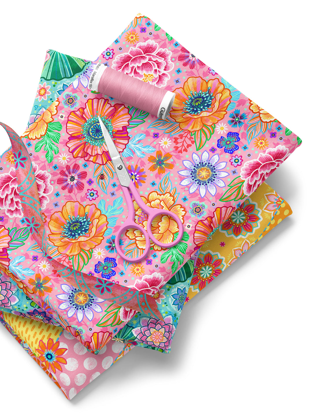 Blumenzauber MINI rosa – Stoff