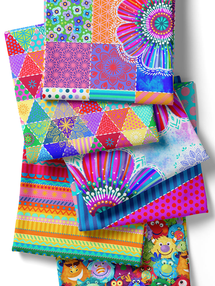 Dreiecke bunt - Stoff